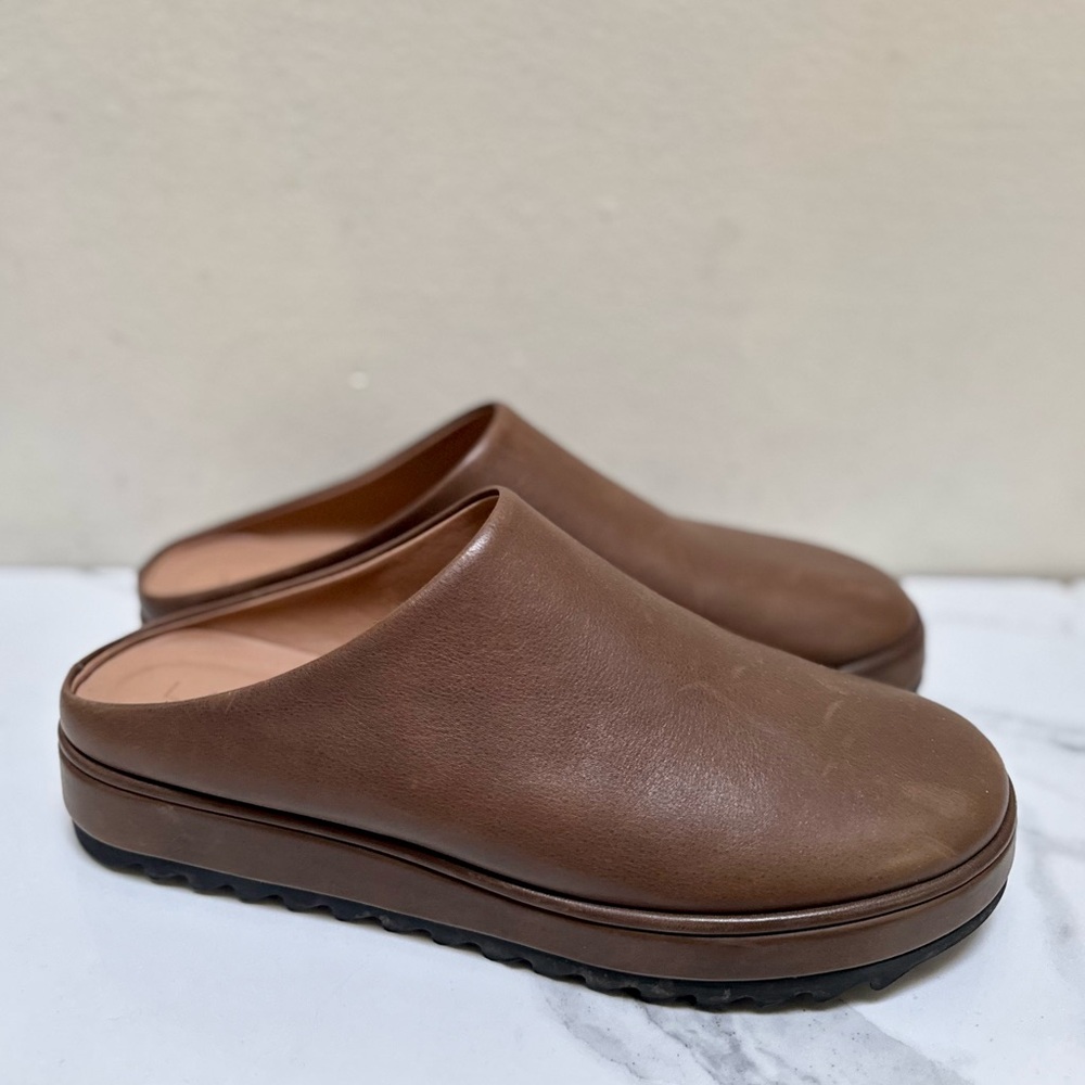 Lauren Manoogian Brown Leather Moto Mules - Picture 4 of 11